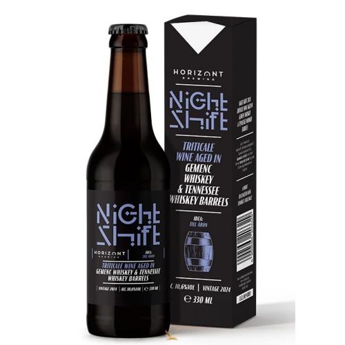 Night Shift Vintage 2024 / Tritikálé gabonabor Gemenc Whiskey & Tennessee Whiskey horóban érlelve  (0,33L) (10.6%)