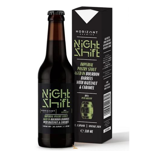 Night Shift Vintage 2024 / Imperial Pastry Stout bourbon hordóban érlelve mogyoróval és karamellel  (0,33L) (11.8%)