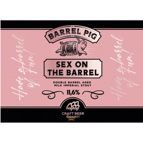 Hoptop Sex On the Barrel - Barbados rum Imperial Stout /hordóérlelt/ (0,33L) (11,6 %)